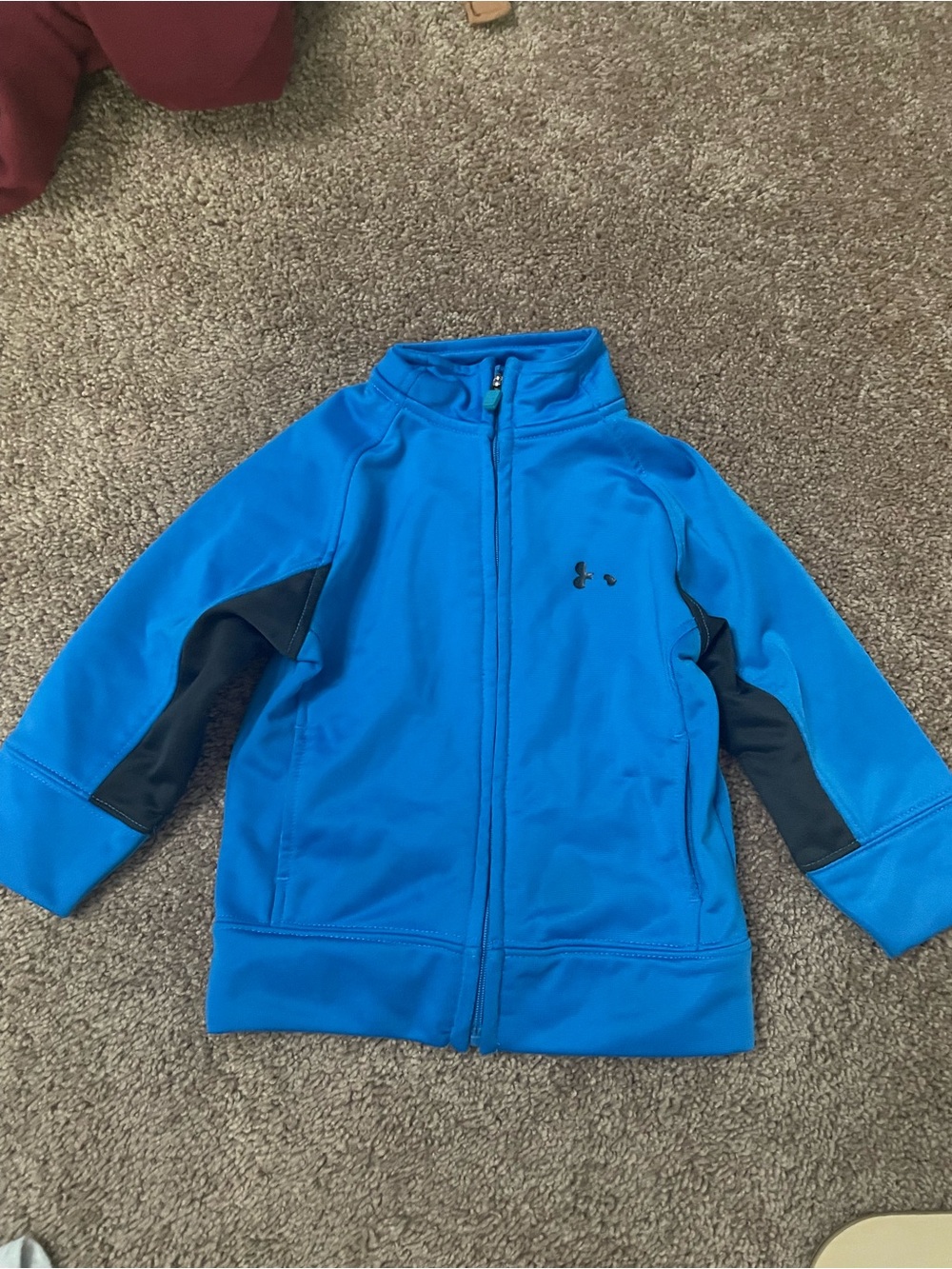 Under Armour Boys' Bright Blue Full-Zip Jacket with Black Panels